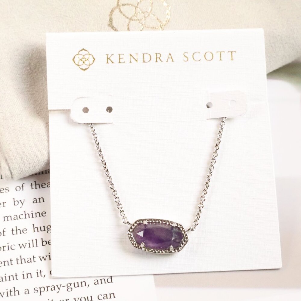 Kendra Scott Elisa Silver Amethyst Necklace
